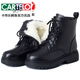 卡帝樂(lè )鱷魚(yú)（CARTELO）真皮羊毛馬丁靴女冬季加絨加厚東北大棉鞋厚底雪地靴皮毛一體短靴 黑色頭層牛皮【羊毛到腳尖】 40