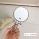 鹿野時(shí)空美妝雙面鏡10倍5倍放大小圓鏡折疊化妝鏡梳妝鏡手柄鏡便攜鏡子 銀色(一面可放大10倍）