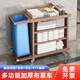 申梵（SHENFAN）酒店布草車客房清潔車工具車賓館房口打掃衛(wèi)生保潔車工作車手推車 棕色單邊小輪【加厚PP塑料】