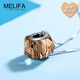 MELIFA愛的禮物925銀項鏈女仿水晶吊墜情侶飾品愛情珠項墜生日情人節(jié)禮物送女朋友 金色魅影-不規(guī)則-配送銀鏈條