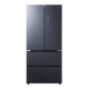 美的（Midea）冰箱法式四門522升60cm薄純平全嵌微晶一周凈味除菌智能家用冰箱BCD-522WUFGPZMA鉆影灰