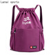 步雨牛津布大容量束口袋雙肩包男女新款簡(jiǎn)易旅行抽繩包運動(dòng)籃球包 紫色小號(可裝足球)
