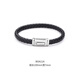BROSWAY歐美時(shí)尚百搭個(gè)性男士牛皮鈦鋼手鏈輕奢飾品生日送男友禮物 BOA11A 鏈長(cháng)195mm 寬7mm