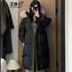 艾珠兒（Aizhuer）羽絨棉服女2025冬季新款好看中長(cháng)款韓系加厚棉襖大毛領(lǐng)棉衣外套潮 黑色 XL（建議135-145斤）