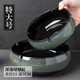 TaTanice 煙灰缸 家用客廳陶瓷煙灰缸創(chuàng)意辦公室煙缸擺件 特大號(hào)深邃綠