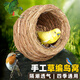 茨格曼 虎皮鸚鵡鳥窩草窩鴿子窩【大號 】手工編織鳥巢寵物孵化窩繁殖窩