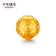 CEMNI千年珠寶  黃金轉(zhuǎn)運珠銅錢錢幣多多路路通貔貅串珠3D硬金禮物 金錢珠【約1.6g】