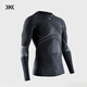 XBIONIC聚能加強4.0滑雪保暖功能內衣壓縮衣男登山徒步排汗【新色上市】 上衣 炭黑/珍珠灰 M