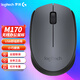 羅技（Logitech）M170無(wú)線(xiàn)鼠標 USB即插即用M171無(wú)線(xiàn)辦公鼠標 M172中小手便攜鼠標 M170無(wú)線(xiàn)鼠標-灰色 2.4G