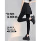 天丂健身服假兩件運動(dòng)褲女瑜伽褲羽毛球網(wǎng)球裙褲跑步彈力緊身鯊魚(yú)褲 黑色 M （80-100斤）