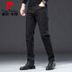 皮爾卡丹（pierre cardin）牛仔褲男直筒商務(wù)休閑男裝長(cháng)褲子潮流中腰修身透氣男褲微彈力 22170黑色 34 碼(2尺7)適合155-165斤左右