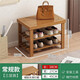 竹哈哈鞋架多層門(mén)口換鞋凳防塵鞋柜收納架進(jìn)門(mén)可坐穿鞋凳置物架進(jìn)門(mén)凳 茶色三層58長(cháng)