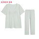 愛(ài)慕睡衣女夏季舒適莫代爾短袖帶杯可外穿家居服套裝AM469491 160