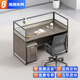 晟晏辦公家具簡(jiǎn)約現代職員屏風(fēng)工位辦公桌椅組合一字單人位【含柜椅】