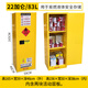 KOSTER科斯特防爆柜12/30加侖?；穬Υ婀耠p鎖油漆試劑電池防火防爆箱 22加侖黃色加厚款【防爆合格證】