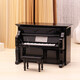 曲美思鋼琴模型生日禮物木質(zhì)仿真迷你立式鋼琴模型擺件光亮烤漆女朋友 黑色立式鋼琴【天空之城】一