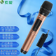 索愛 無線話筒一拖二U段帶接收器充電金屬調(diào)頻麥克風(fēng)舞臺(tái)戶外音響唱歌家用ktv演出主持會(huì)議通用套裝 WD4專業(yè)版單話筒款（5號(hào)電池）