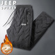 JEEP SPIRIT吉普七夕情人節(jié)禮物運(yùn)動褲男秋冬羊羔絨棉褲保暖長褲加厚休閑褲