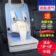 LETSFIND兒童安全座椅汽車用后排中間座椅簡(jiǎn)易嬰背帶便攜式0-3-12歲車載 天藍(lán)中碼(9個(gè)月到6歲)+增高墊