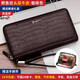 班亞奴卡包男真皮大容量防消磁卡套2025新款男式精致高檔小巧駕駛證卡夾 咖啡色-24卡位（防盜刷）