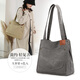 梵威帝包包女包帆布包女單肩包女神節休閑純色輕便簡(jiǎn)約上班手拎包背包 灰色 #5