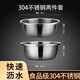國風(fēng)（GuofenG）食品級304不銹鋼盆洗菜盆瀝水盆加厚漏盆米篩淘米籃子廚房濾水盆 【店長(cháng)推薦】28cm實(shí)盆+瀝水盆