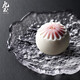 九土ins玻璃盤(pán)水果盤(pán)甜品點(diǎn)心盤(pán)錘紋玻璃餐具菜盤(pán)餐盤(pán)碟子長(cháng)方形家用 小號-圓盤(pán)