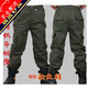 FGHGF厚款多口袋工裝褲男寬松戶(hù)外運動(dòng)休閑長(cháng)褲耐磨工裝褲男褲電焊純棉 軍綠六口袋（純棉單褲） 185/XXXL（建議175-190斤）