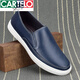 卡帝樂(lè )鱷魚(yú)（CARTELO）男鞋秋季透氣真皮休閑皮鞋男士青年潮流板鞋百搭一腳蹬樂(lè )福鞋新品 寶藍色 41