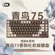 SKN 青鳥(niǎo)75 機械鍵盤(pán) 三模無(wú)線(xiàn)客制化鍵盤(pán) QMK/VIA開(kāi)源改鍵網(wǎng)頁(yè)驅動(dòng)鍵盤(pán) 板簧Gasket鋁坨坨75%鍵盤(pán) 玳瑁-陽(yáng)極【PBT帽+瑰夏拿鐵軸】 81鍵