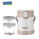 Glasslock【帶餐包+餐具】Glasslock不銹鋼保溫桶玻璃內膽多層帶飯大容量 1.5L升白色(2個(gè)內膽玻璃碗)