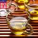 喜碧玻璃杯茶杯小杯子套裝帶把耐熱功夫小茶杯玻璃茶具家用套裝 6只裝