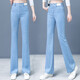 魅力棠夏季薄款天絲微喇牛仔褲女2026年夏季新款高腰直筒寬松垂感冰絲女 藍色-九分 2XL 30(125-135斤)