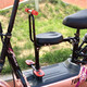 寶鉞電動(dòng)車(chē)自行車(chē)兒童座椅子前置嬰兒寶寶小孩電瓶車(chē)腳踏車(chē)前安全座椅 309直把哈雷單座+扶手+腳丫