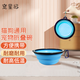 寵星記 寵物外出折疊碗 硅膠水碗 狗狗便攜碗 戶(hù)外掛式折疊碗 小號350ml 淺藍色350ml