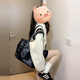 樂雅秀美式復(fù)古休閑白色棒球服外套女2025春秋新款百搭?yuàn)A克上衣 白色棒球服外套 40/45kg/S
