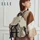 ELLE女包大容量旅行雙肩書(shū)包電腦包初高中生中秋禮物23207歐灰
