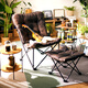 NITORI宜得利家居 戶(hù)外露營(yíng)可折疊椅便攜式復古高背蝴蝶椅折疊凳慵懶風(fēng) 僅折疊椅高背椅 BR AQ106