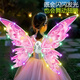 迪柏瑞小精靈電動(dòng)精靈蝴蝶翅膀發(fā)光玩具小天使背飾兒童女孩花仙子禮物 彩燈大號電動(dòng)翅膀-帶燈光音樂(lè )【