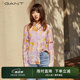 GANT/甘特春夏女潮流時(shí)尚襯衣美式休閑復(fù)古花卉滿印翻領(lǐng)長袖襯衫 525淡紫色 34