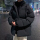 栢斐荻（BYPHYTEE）2024新款冬季棉服棉衣男生加厚保暖面包服運動(dòng)休閑潮牌帥氣外套 黑色 3XL