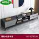 厶顧家電視柜簡(jiǎn)約現代客廳輕奢電視機柜小戶(hù)型家 主圖加厚黑色+天空灰色180*30