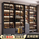 覓蘭酒柜客廳新款輕奢高展示柜定制儲(chǔ)物柜一體靠墻酒柜玻璃柜門 灰色單門長(zhǎng)40寬42高200CM
