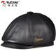 啄木鳥(niǎo)帽子男春秋款男士休閑時(shí)尚百搭鴨舌帽韓版潮牌八角報童帽棒球帽 黑色 XXL（59-60cm）可調節小