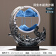 風(fēng)生水起流沙畫擺件感輕奢家居客廳酒柜玄關(guān)裝飾品電視柜 風(fēng)生水起流沙畫底座款【灰】【藍(lán)