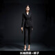 睿諾小西裝女秋季英倫風裝女裝套裝西服外套售樓處工作服休閑高端正裝 西裝+褲子(R-X19368黑色長袖) M