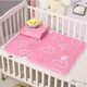 嬰兒隔尿墊三層床墊透氣可機洗寶寶兒童隔尿墊月經(jīng)生理期床褥 粉色 桃心 50*70