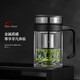 萬(wàn)象（WANXIANG）玻璃杯雙層男士杯手柄金屬杯蓋杯子辦公室泡茶杯禮盒商務(wù)辦公送禮 V214L-黑色360ml