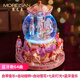 莫尼森MOREISAN旋轉(zhuǎn)木馬音樂盒水晶球八音盒女生日禮物送兒童小女孩音樂 浪漫粉 藍(lán)牙款+內(nèi)置64首音樂