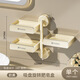 dehub2024新款吸盤(pán)肥皂盒壁掛式免打孔浴室家用瀝水香皂盒衛生間置物架 奶米色【旋轉肥皂盒】